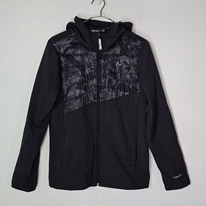 Paradox black and gray XL zip up hooded jacket
